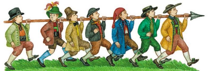 Читать сказку: Семеро храбрецов / Братья Гримм (читать)