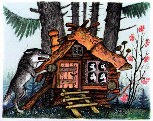 Читать сказку: Братья Гримм / Волк и семеро козлят (читать)