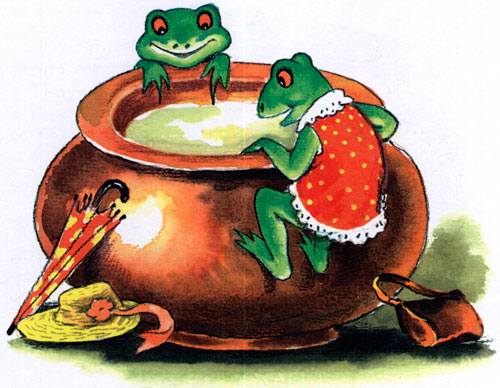 Читать сказку: Две лягушки / Леонид Пантелеев (читать)