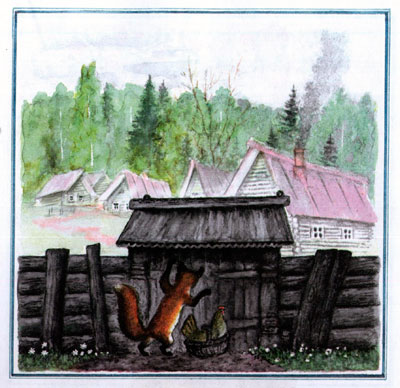 Читать сказку: Лисичка со скалочкой (читать)