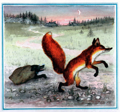 Читать сказку: Лисичка со скалочкой (читать)