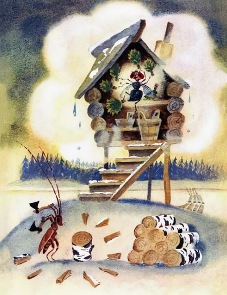 Читать сказку: Муха в бане / Корней Чуковский (читать)