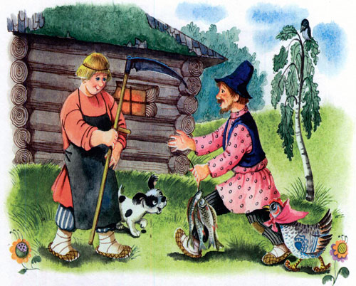 Читать сказку: Петушок и бобовое зернышко (читать)