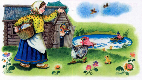 Читать сказку: Петушок и бобовое зернышко (читать)