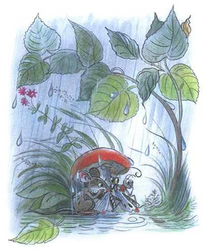 Читать сказку: Под грибом / Владимир Сутеев (читать)