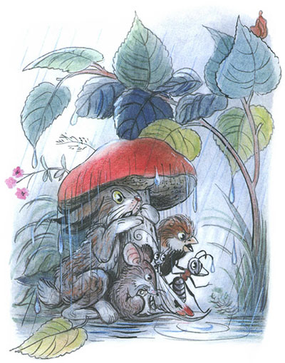 Читать сказку: Под грибом / Владимир Сутеев (читать)