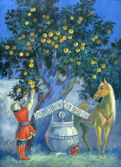 Читать сказку: Сказка о молодильных яблоках и живой воде (читать)