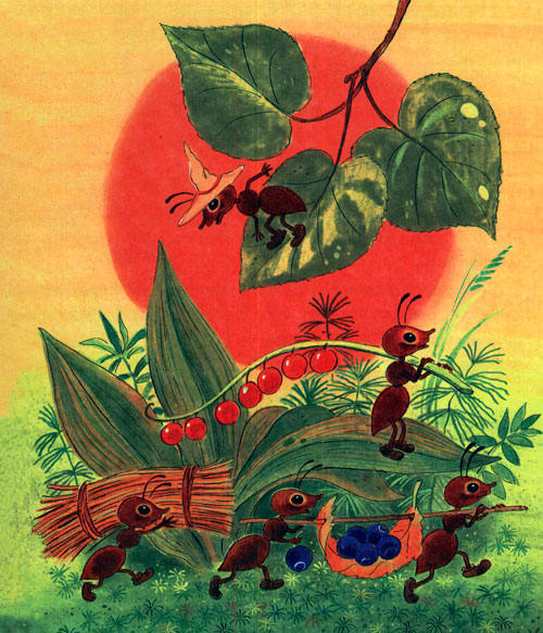 Читать сказку: Виталий Бианки / Как муравьишка домой спешил (читать)